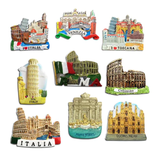 Nhựa nam châm tủ lạnh 3d ý toscana, tháp nghiêng pisa, venice, milan nhà thờ du lịch quà lưu niệm tủ lạnh sticker trang trí nội thất từ tính