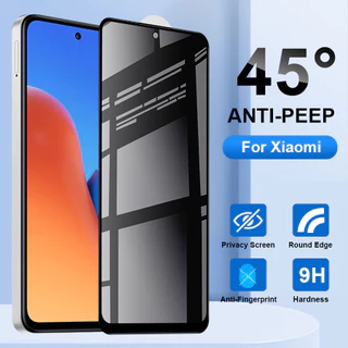 Full màn Kính Cường Lực Chống Nhìn Trộm Cho for Xiaomi Redmi Note 12S 12 12T 11 11S 10 10S 9 9S 7 8 Pro Plus + Mi 13 9T 10T 12T 11T 11 12 Lite Pro Poco F5 X5 M5 F4 X4 M4 M3 F3 X3 NFC F2 Pro 5G C40 Redmi 12 10 2022 10A 10C 9T 9 9A 9C 8A 8 7 pro