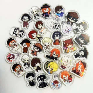 Set 50-100 Miếng Dán Acrylic 2cm Trang Trí Điện Thoại / Tủ Lạnh Hình Chú Chó Bungo Stray Dogs DIY