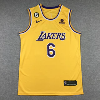 Áo thun bóng rổ logo BIBIGO NBA Lakers 6 Lebron James Jersey 4kYO