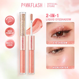 Phấn mắt dạng lỏng PINKFLASH 2 trong 1 chống nước sắc tố cao 30g