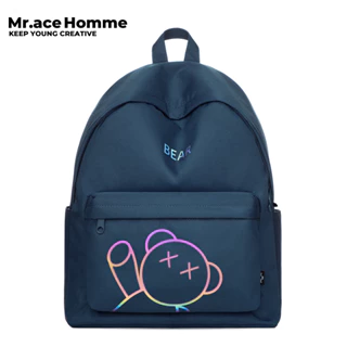 Mr. ace Homme Bag Ba Lô Đi Học Đựng Máy Hình Gấu Phản Quang  Cho Nam Và Nữ Sinh Trung Học