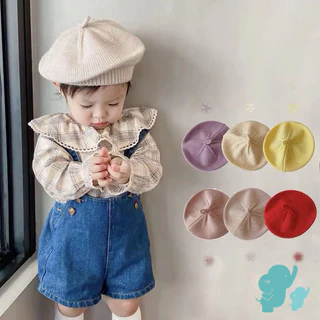 Mũ nồi dệt kim phong cách cổ điển Nhật Bản cho bé
