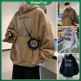 Áo Hoodie Dáng Rộng Có In Chữ Thời Trang Phong Cách Hàn Quốc Cho Nam Áo Hoodie Unisex Nam Nữ Basic Cao CấP áo hoodie unisex trơn