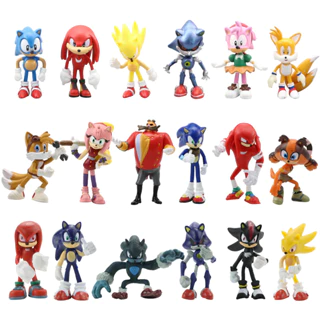 6 cái / bộ 5-7 cm sega trò chơi sonic heroes sonic the hedgehog dark amy rose chaotix q phiên bản pvc action figures mô hình búp bê đồ chơi trẻ em quà tặng