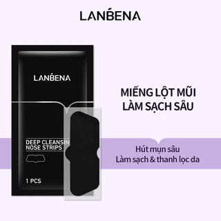 Miếng dán lột mụn đầu đen Lanbena làm sạch sâu cho vùng mũi 5g chất lượng cao