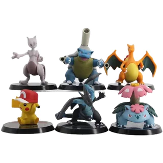 6 cái / bộ 6-9 cm pokemon anime hình pikachu charizard arceus rayquaza mewtwo lunala solgaleo q phiên bản pvc hình hành động mô hình búp bê đồ chơi trẻ em quà tặng