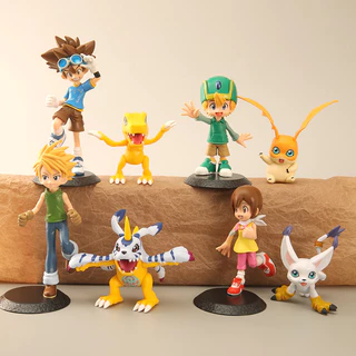 2 cái / bộ anime digimon adventure hình yagami taich agumon ishida yamato gabumon yagami hikari tailmon patamon pvc action figures mô hình búp bê đồ chơi