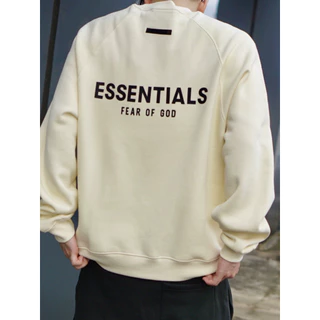 New fog 3d essentials áo len silicone chữ cái bat sleeve velvet sweatshirt oversize sweatshirt lovers tops