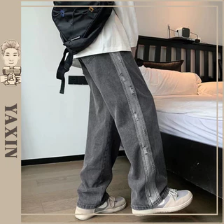 Quần jean dài ống rộng thời trang cá tính năng động cho nam unisex simple quần jean phong cách Hàn Quốc quần ống suông