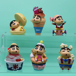 6 cái / bộ 8-10 cm anime crayon shin-chan hình nohara shinnosuke hamburg tráng miệng phim hoạt hình q phiên bản pvc hình hành động mô hình búp bê đồ chơi trẻ em quà tặng