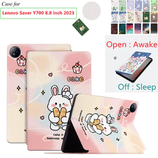 For Lenovo Saver Y700 8.8 inch 2023 TB-320FU TB-320FC Tablet Leather Case Fabric material Bracket Cute Pattern Case Sweat Proof Non-Slip Leather Stand Flip