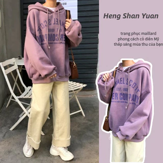 Áo Hoodie Dáng Rộng Thời Trang Thu Đông Hàn Quốc 2023 Cho Nữ