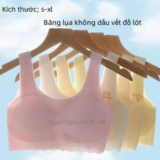 🍒muying🍒 Đồ lót cô gái Cô Gái Vị Thành Niên Liền Mạch Băng Lụa Sling Đồ Lót Học Sinh Trung Học Cơ Sở Học Sinh Trung Học Cơ Sở Thời Kỳ Phát Triển Áo Vest Cô Gái Áo Ngực