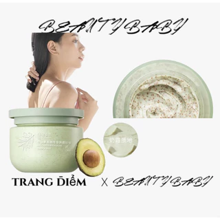 Avocado scrub body exfoliating dead skin exfoliating body lotion dưỡng ẩm làm trắng tái tạo cơ thể scrub