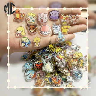 Mặt phụ kiện MARK COURT 2cm chất liệu acrylic kiểu Wigglytuff Squirtle Pikachu Charmander để tự làm móc khóa