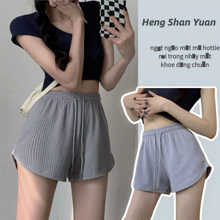 Quần Short Thể Thao Lưng Cao Ống Rộng Thời Trang Mùa Hè Dành Cho Nữ