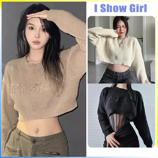 Áo Len Dài Tay Cổ Tròn Thiết Kế Mới Thời Trang Dành Cho Mùa Thu Đông áo len croptop tay dài