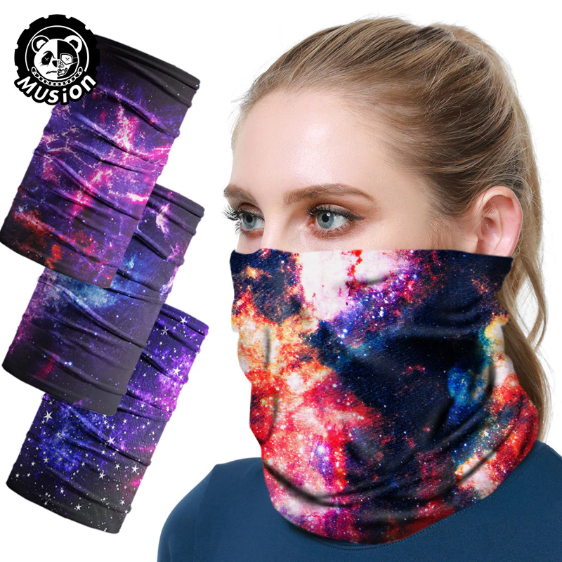 Khăn ống Musion Fancy Swirl đa năng chống bụi chống tia UV thấm hút mồ hôi khi hoạt động ngoài trời