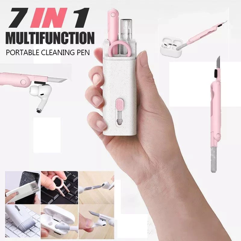 Bộ Dụng Cụ Vệ Sinh Laptop - Máy tính - Bàn Phím - Tai Nghe Airpod Đa Năng 7 in 1 Siêu Nhỏ Gọn【deerlu05】