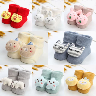 Vớ cotton Chống Trượt In Họa Tiết Hoạt Hình Dễ Thương Cho Bé Sơ Sinh