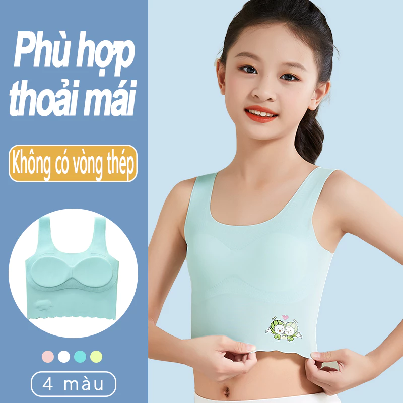 Áo Lót Lụa Không Đường May Mỏng Nhẹ Thời Trang Mùa Hè Cho Bé Gái