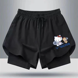 Victoria Quần Short Thể Thao Bóng Rổ Dáng Rộng In Chữ hello kitty Thời Trang Mùa Hè 2023 Nhanh Khô Cho Nam Và Nữ