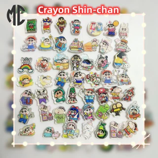 （MC）Crayon Shin-chan 2cm （50/100 Cái ）Hai Mặt Màng Bảo Vệ Tấm Acrylic Handmade DIY Phụ Kiện Trang Sức Chất Liệu Không Rocking Nhạc Móc Khóa