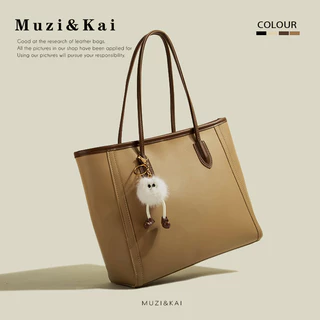 Muzikai Túi Xách tote Cỡ Lớn Thiết Kế Đơn Giản Phong Cách retro Thời Trang Mùa Thu 2023