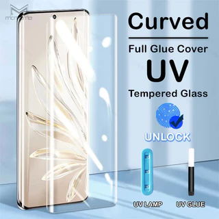 Kính Cường Lực Có Keo UV Dành Cho Huawei Pura 70 P60 P50 P40 P30 P20 Mate 60 50 40 30 20 Pro Plus