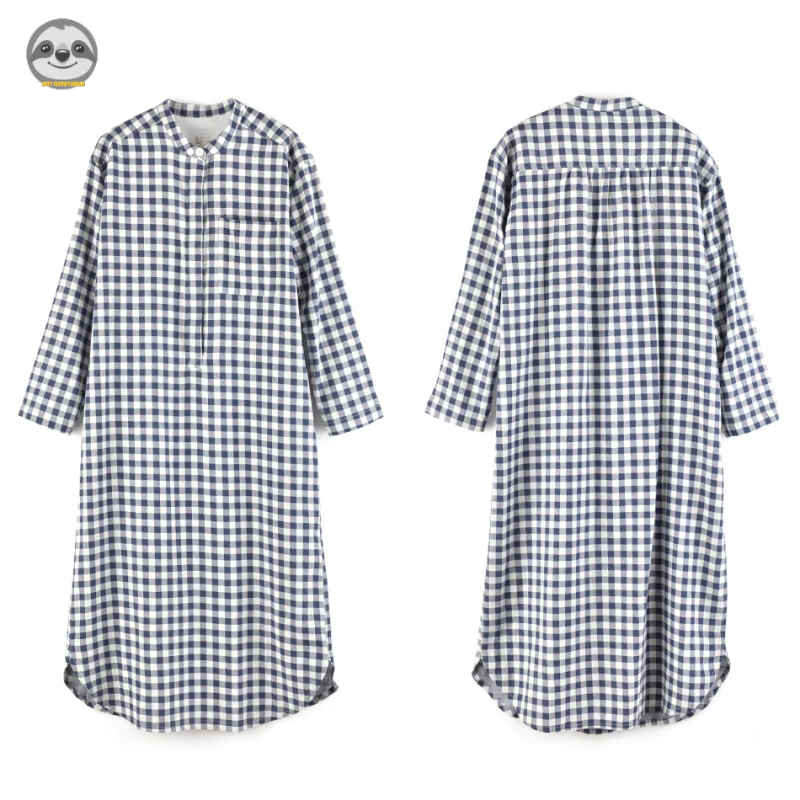 Đầm Ngủ Hai Dây Họa Tiết Kẻ Sọc Màu Trơn Thoải Mái Phong Cách muji Nhật Bản Cho Nữ