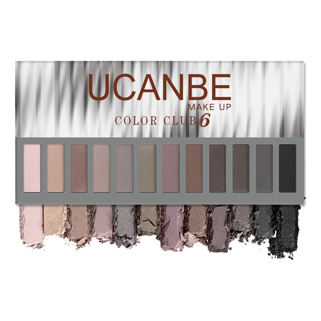 Bảng Phấn Mắt UCANBE Color Club - 12 Sắc Thái Shimmer Matte Smoky Eye Shadow Bảng Trang Điểm
