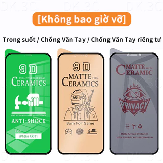 [Không bao giờ vỡ] NOT Không kính cường lực chống nhìn trộm chống bám vân tay dẻo Cho For iPhone 11 12 13 14 15 Pro Max Mini X XS Max XR 6 6S 7 8 14 15 Plus SE 2022