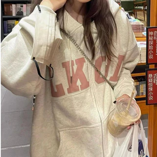 YUYAMAN Áo Khoác áo hoodie zip áo khoácnữ Chất lượng thời trang thoải mái A28J124