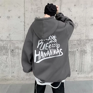 Mới Áo hoodie Dáng Rộng In Chữ Phong Cách retro Mỹ Thời Trang Cho Nam Nữ