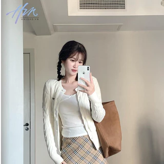 Áo cardigan Dệt Kim Thêu Họa Tiết Xinh Xắn Thời Trang Xuân Thu Cho Nữ