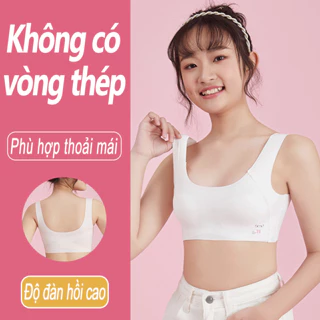 Áo Lót Lụa Không Gọng Không Đường May Thoải Mái Phù Hợp Cho Học Sinh Trung Học Nữ