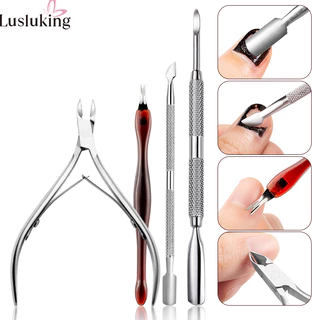 Lusluking set 4 Dụng Cụ Làm Móng Bằng Thép Không Gỉ