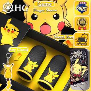 Găng Tay Chống Mồ Hôi Hình Pikachu Cho Điện Thoại Chơi Game PUBG