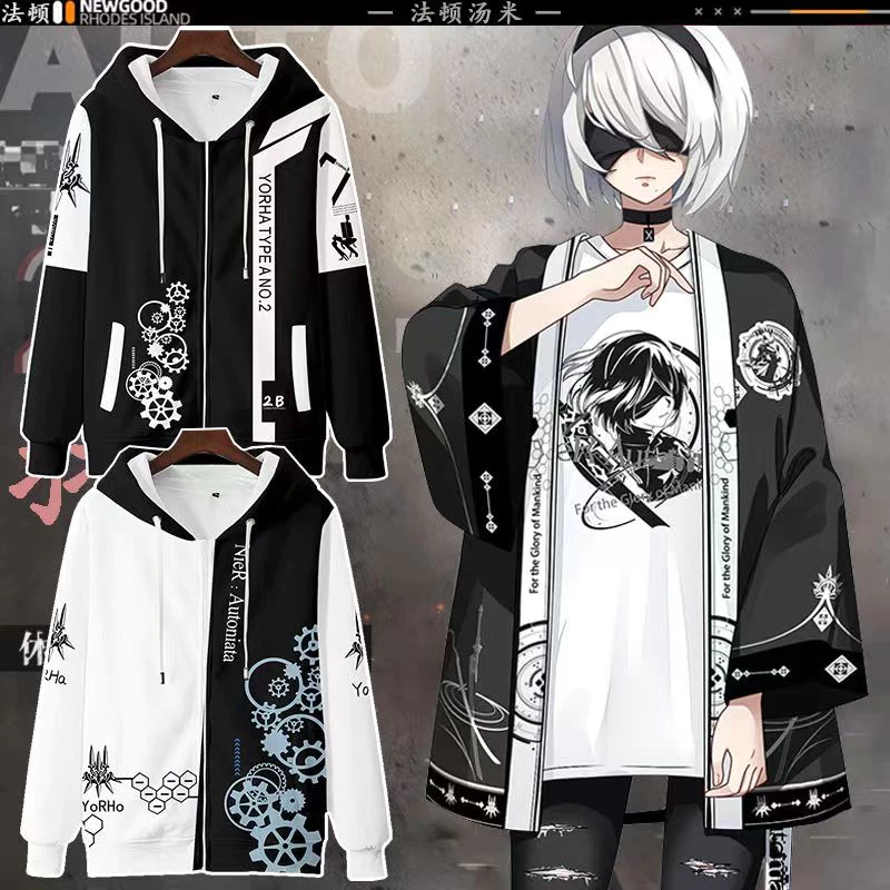 Áo Khoác hoodie In Hình game Nier: Automata 3d Thời Trang Thường Ngày Cho Nam Và Nữ * * - &