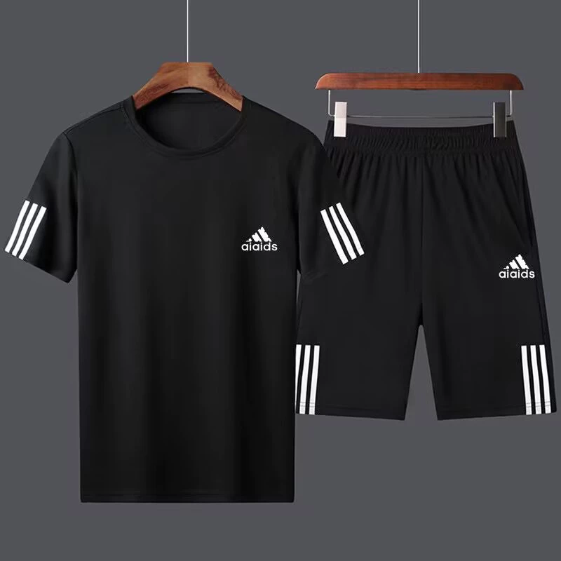 Adidas Bộ Đồ Thể Thao Ngắn Tay Thoáng Khí Thời Trang Mùa Hè Dành Cho Nam