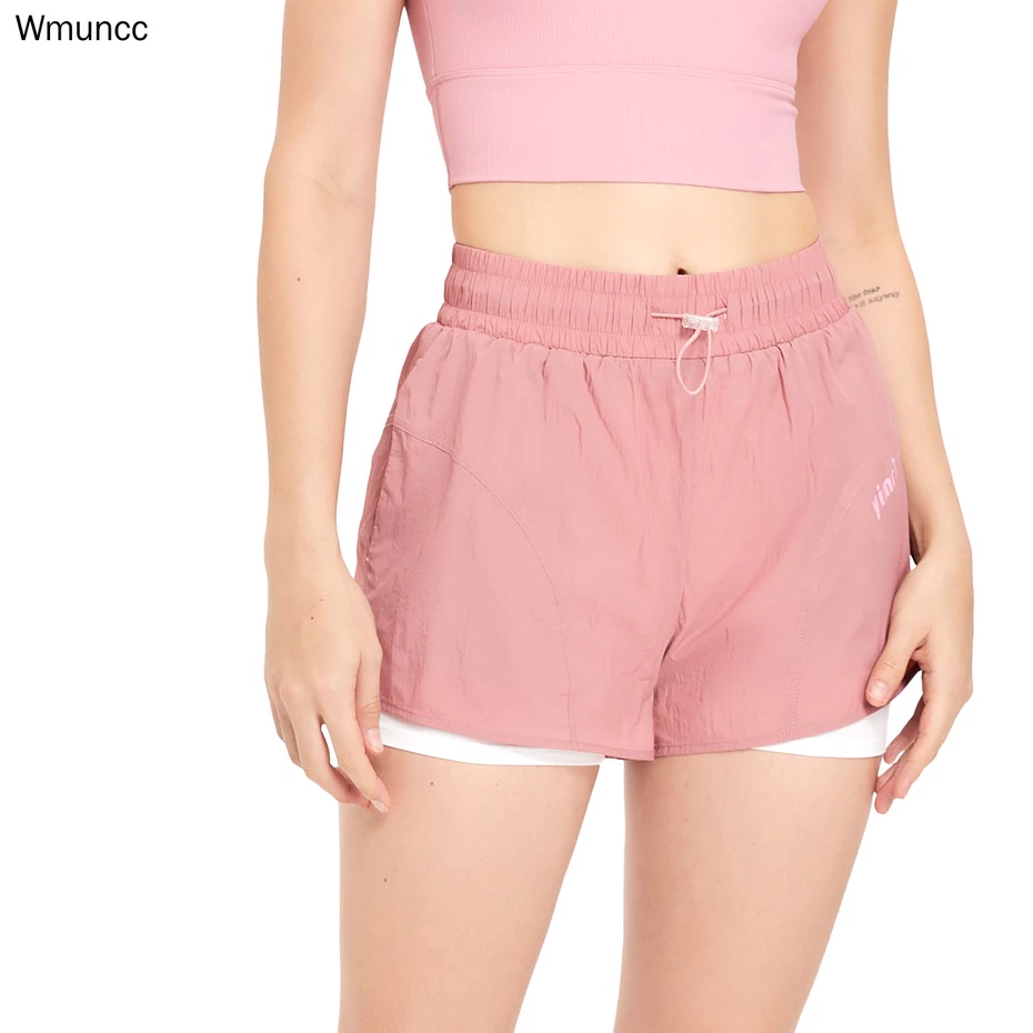 Wmuncc 2026 Quần Short Thể Thao Lưng Cao Thoáng Khí Thời Trang Cho Nữ