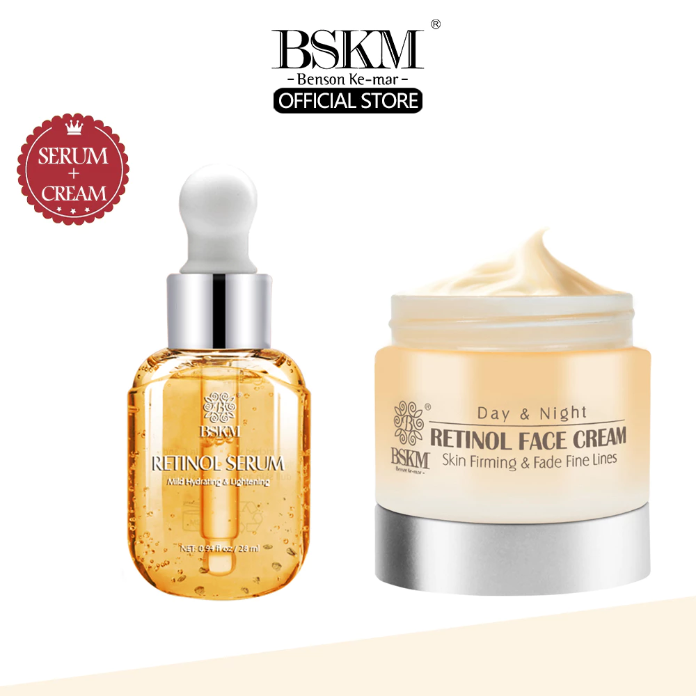 BSKM Retinol Serum Retinol Kem Dưỡng Ẩm Hexapeptide Mặt Bộ Kem Chống Lão Hóa Giảm Nếp Nhăn Smith Đường Nét Tinh Xảo Cải Thiện Độ Nám