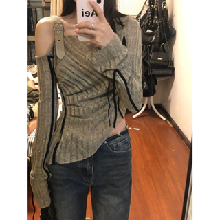 QADCOL Áo sweater Trễ Vai Tay Dài Thời Trang Mùa Thu Mới Cho Nữ