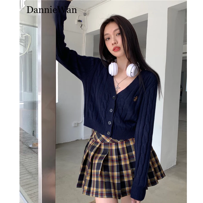 DannieWan Áo Len áo khoác cardigan áo cardigan Thời trang hàn quốc WMY23907D3 37Z230912