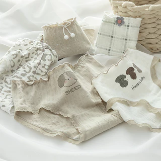 Dễ Thương Quần Lót cotton Mềm Mại In Họa Tiết Xinh Xắn Cho Nữ