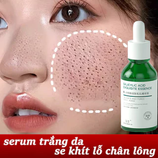 Serum se khít lỗ chân lông Serum trắng da Lột mụn đầu đen 30ML Trắng da mặt Se khít lỗ chân lông