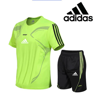 Adidas Bộ Đồ Thể Thao Áo Tay Ngắn Phối Quần short Thoáng Khí Thời Trang Mùa Hè 2023 Cho Nam