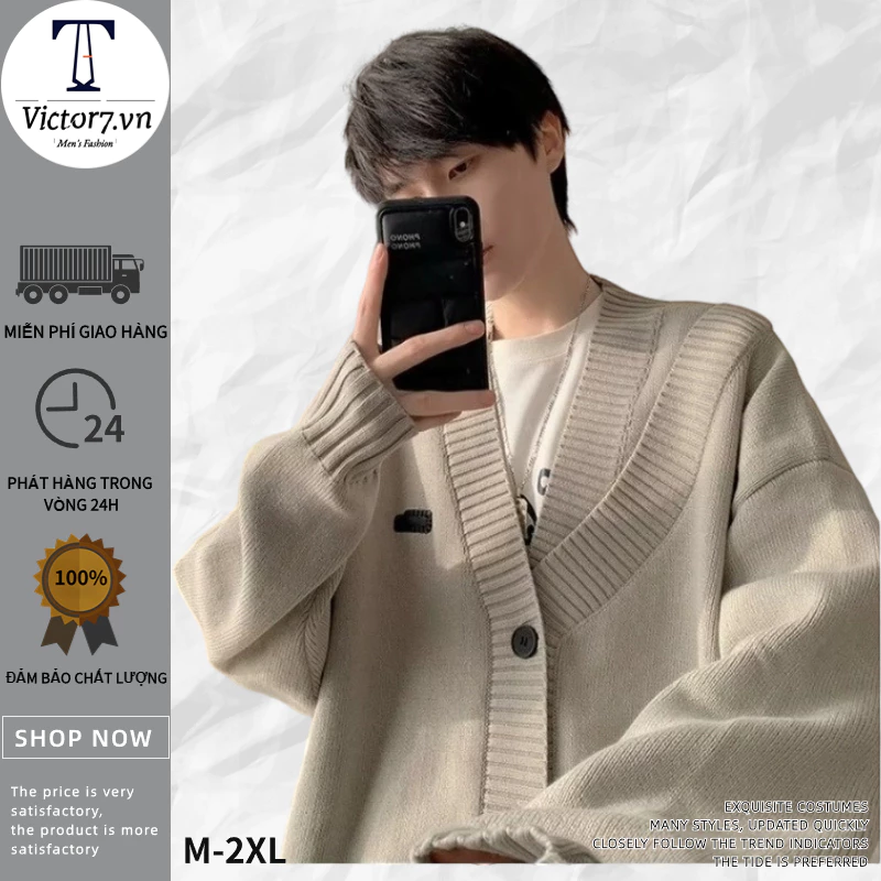 Áo Khoác Cardigan Cổ Chữ v Dáng Rộng Thời Trang Phong Cách Nhật Bản Cho Nam ÁO Len Tay DàI Cardigan Nam ÁO Nam HàN QuốC ÁO Len Cổ V ÁO Sweater Nam ÁO Len Tay DàI Cardigan Nam Đồ Nam HàN QuốC ÁO ThờI Trang Nam