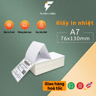 【500 tờ khổ 76*130mm】giấy in nhiệt 3 lớp chống chuyên dụng  Cuộn A7 cho máy in nhiệt